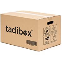 Tadibox M - 12 Cajas de cartón para mudanza y almacenaje con asas - Fabricadas en España - 44x30x25cm - Resistente…